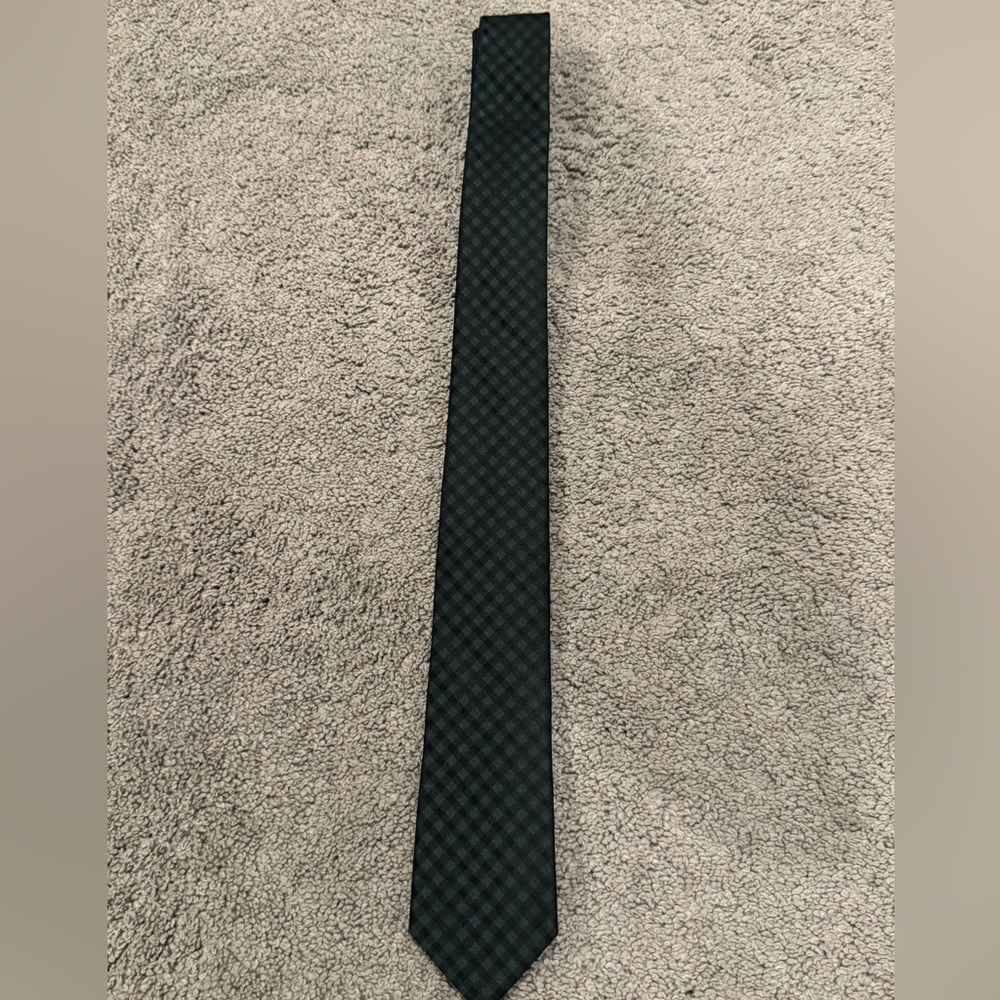 Express Black and Gray Checkered Tie